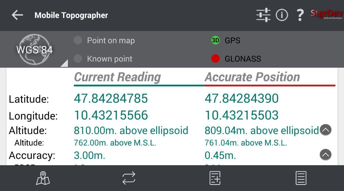 Screenshot Mobile Topographer