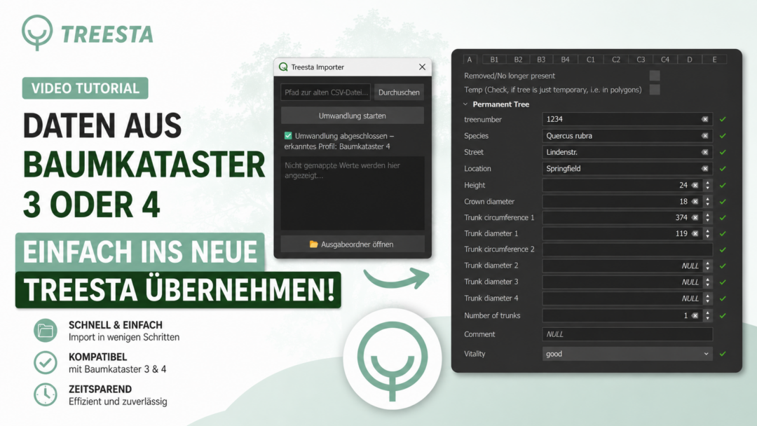 Video: Datenübernahme aus Baumkataster 3/4 zu Treesta